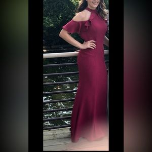 Jovani backless/ off the shoulder evening gown!